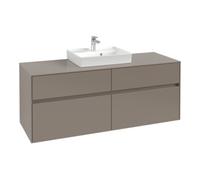 Villeroy & Boch V&B Collaro Meuble sous lavabo 140x54,8x50cm, avec orifice mitigeur, taupe Quantité:1