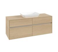 Villeroy & Boch V&B Collaro meuble sous-lavabo 140x54,8x50cm, évier central, chêne nordique Quantité:1