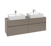 Villeroy & Boch V&B Collaro Meuble sous lavabo 160x54,8x50cm, pour 2 lavabos, vert doux Quantité:1
