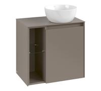Villeroy & Boch V&B Collaro Meuble sous lavabo 60x54,8x38cm, lavabo droite, LED 2,9 W, gris so. Quantité:1