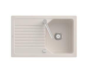 Villeroy & Boch V&B Évier affleurant Linara 45 Flat c/ garniture vidange, manuel, céramique blanche CeramicPlus Quantité:1