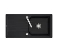 Villeroy & Boch V&B Évier affleurant Linara 60 Flat avec garniture vidage, excentrique, noir pur Quantité:1