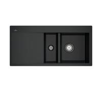 Villeroy & Boch V&B Évier affleurant Subway 60 Flat re, avec garniture vidage, mitigeur, noir pur Quantité:1