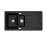 Villeroy & Boch V&B Évier Architectura 60 XR avec garniture vidage, rond avec excentrique, noir pur Quantité:1