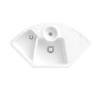 Villeroy & Boch V&B Évier d'angle Solo avec garniture de vidage, à main, blanc alpin CeramicPlus Quantité:1