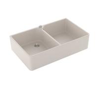Villeroy & Boch V&B Évier double bac 90 x P avec égouttoir, mitigeur, excentrique, crema C-plus Quantité:1