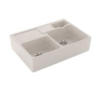 Villeroy & Boch V&B Évier double bac avec égouttoir, mitigeur, crema C-plus Quantité:1