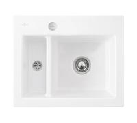 Villeroy & Boch V&B Évier encastré Subway 60 XM Flat avec garniture vidage, excentrique, blanc neige Quantité:1