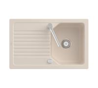 Villeroy & Boch V&B Évier Linara 45 cm Garniture vidage, excentrique, ivoire CeramicPlus Quantité:1