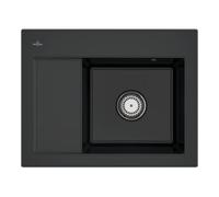 Villeroy & Boch V&B Évier Subway 45 Compact re, avec garniture vidage, mitigeur, noir pur Quantité:1