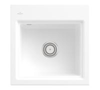 Villeroy & Boch V&B Évier Subway Style 50 S avec égouttoir, robinet, mitigeur, blanc brillant C-plus Quantité:1