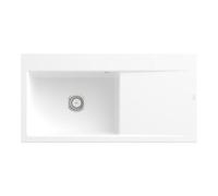 Villeroy & Boch V&B Évier Subway Style 60 li, avec garniture de vidange, mitigeur, acier blanc C-plus Quantité:1
