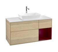 Villeroy & Boch V&B Finion Meuble sous-lavabo 120 cm, blanc, éclairage mural, réglette Peo m Lac, Oa ven Quantité:1
