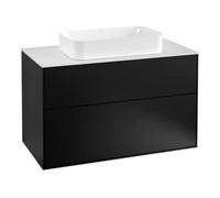 Villeroy & Boch V&B Finion Meuble sous lavabo Éclairage mural 100x60,3 cm, plaque de fixation blanche avec bleu mat Lac Quantité:1