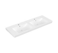 Villeroy & Boch Subway 2.0 lavabo double 1300 x 470 mm Blanc CeramicPlus Angulaire