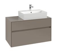 Villeroy & Boch V&B Meuble sous lavabo Collaro 100x54,8x50 cm, lave-main droit, rouge vin Quantité:1