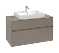Villeroy & Boch V&B Meuble sous lavabo Collaro 100x54,8x50 cm, WT mi, LED 7,3 W, gris so. Quantité:1