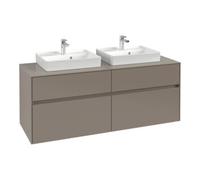 Villeroy & Boch V&B Meuble sous-lavabo Collaro 140x54,8x50cm, pour 2 lavabos, vert doux Quantité:1