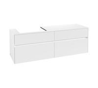 Villeroy & Boch V&B Meuble sous lavabo Collaro 160x54,8x50 cm, évier à gauche, blanc mat Quantité:1