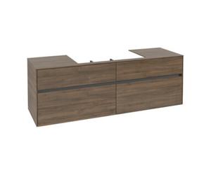 Villeroy & Boch V&B Meuble sous lavabo Collaro 160x54,8x50 cm, évier centré, chêne Arizona Quantité:1