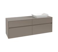 Villeroy & Boch V&B Meuble sous lavabo Collaro 160x54,8x50 cm, évier droit, LED 12W, blanc Oa Quantité:1