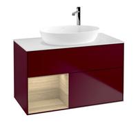 Villeroy & Boch V&B Meuble sous lavabo Éclairage mural Finion 100, plaque d'habillage blanche, régulateur Oa ven, Peo m Quantité:1