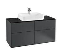 Villeroy & Boch V&B Meuble sous lavabo Éclairage mural Finion 120x60,3 cm, plaque habillage bleu m, md bleu m Lac Quantité:1