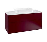 Villeroy & Boch V&B Meuble sous lavabo Éclairage mural Finion 120x60,3cm, Plaque d’habillage blanc, Peony Mat Quantité:1
