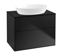 Villeroy & Boch V&B Meuble sous-lavabo Éclairage mural Finion 80x60,3cm, plaque d'habillage bleu mat, laqué bleu mat Quantité:1