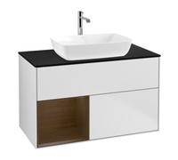 Villeroy & Boch V&B Meuble sous-lavabo Finion 100, bleu clair, tiroir, blanc mat laqué Quantité:1