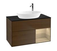 Villeroy & Boch V&B Meuble sous-lavabo Finion 100, plaque d’habillage bleue, tiroir Oa ven, tiroir wal ven Quantité:1