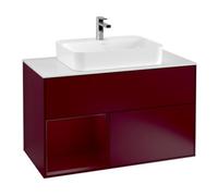 Villeroy & Boch V&B Meuble sous lavabo Finion 100, plaque de fixation blanche, tiroir gauche Peo, Peo m Quantité:1