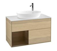 Villeroy & Boch V&B Meuble sous lavabo Finion 100, plaque d'habillage blanc, tiroir wal ven, Oa ven Quantité:1