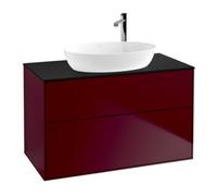 Villeroy & Boch V&B Meuble sous lavabo Finion 100x60,3 cm, plaque de fixation bleue, Peony mat Quantité:1