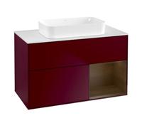 Villeroy & Boch V&B Meuble sous lavabo Finion 100x60,3 cm, tiroir droite, Peony mat Quantité:1