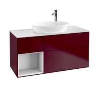 Villeroy & Boch V&B Meuble sous lavabo Finion 120 cm, blanc mat, réglette LED blanche, miroir mat Quantité:1