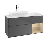 Villeroy & Boch V&B Meuble sous lavabo Finion 120 cm, blanc mat, réglette Oa ven, anthracite m Quantité:1