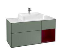 Villeroy & Boch V&B Meuble sous lavabo Finion 120 cm, blanc mat, tiroir droit, poignée laquée Quantité:1