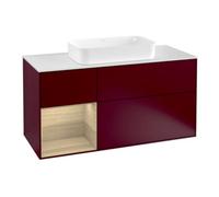 Villeroy & Boch V&B Meuble sous lavabo Finion 120 cm, blanc, réglette gauche, Peo m Quantité:1