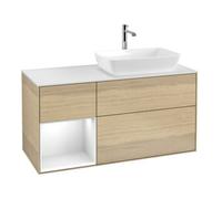 Villeroy & Boch V&B Meuble sous lavabo Finion 120 cm, blanc, réglette LED blanche, poignée ven Quantité:1