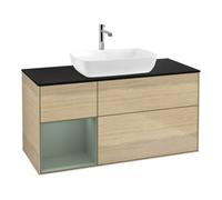 Villeroy & Boch V&B Meuble sous lavabo Finion 120 cm, bleu clair, porte coulissante avec laque, ven. Quantité:1