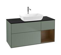 Villeroy & Boch V&B Meuble sous lavabo Finion 120 cm, bleu clair, réglette noyer, huile et laque Quantité:1