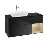 Villeroy & Boch V&B Meuble sous lavabo Finion 120 cm, bleu mat, réglette Oa ven, bleu mat Lac Quantité:1