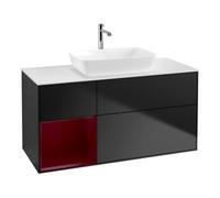 Villeroy & Boch V&B Meuble sous lavabo Finion 120 cm, éclairage mural, blanc mat, réglette bleu mat Quantité:1