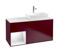 Villeroy & Boch V&B Meuble sous lavabo Finion 120 cm, Pl blanc mat, Réglette glo blanc laqué, Peo mat Quantité:1