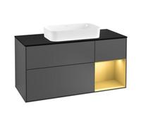 Villeroy & Boch V&B Meuble sous-lavabo Finion 120 cm, Pl blanc mat, Réglette réglable mat, Anthracite mat Quantité:1