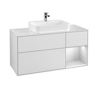 Villeroy & Boch V&B Meuble sous lavabo Finion 120 cm, Pl blanc mat, Tiroir droit blanc mat, blanc mat Lac Quantité:1