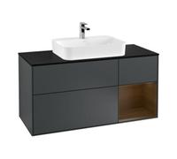 Villeroy & Boch V&B Meuble sous lavabo Finion 120 cm, placage bois, noyer rouge, mat bois laqué Quantité:1
