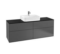 Villeroy & Boch V&B Meuble sous lavabo Finion 160x60,3 cm, plaque d'habillage bleue, anthracite mat Quantité:1