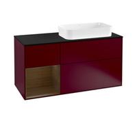 Villeroy & Boch V&B Meuble sous vasque Finion 120 cm, Pl bleu mat, Tiroir gauche, Peinture mate Quantité:1